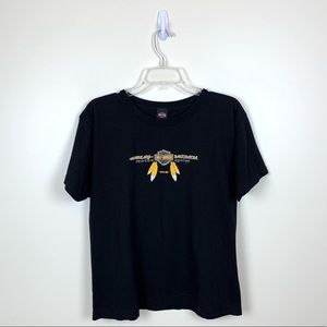 Black/Yellow Harley Davidson Graphic Tee - XL